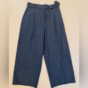 Officine Generale Wide-Leg Black Dress Pants